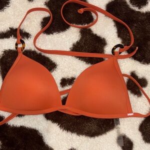 PINK Victoria's Secret Vibrant Orange Bikini Top